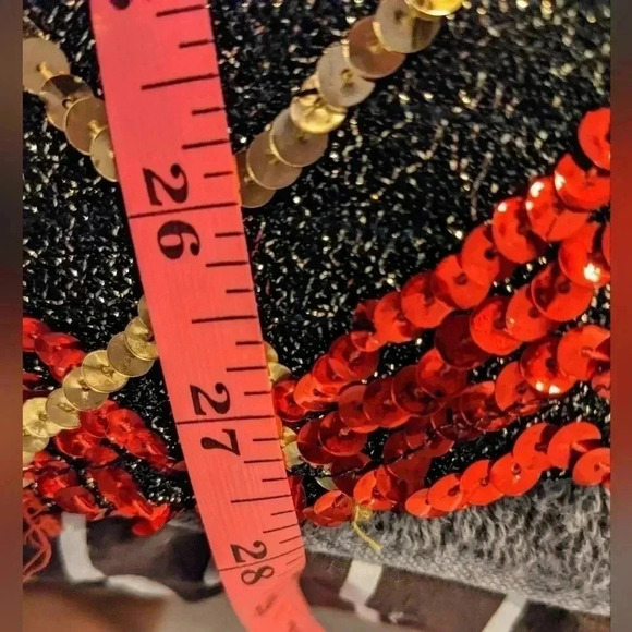 C'MON SPORTSWEAR by JERI MARQUE Vintage Sequin Top S Sparkle Stretch Sz. L/XL - Picture 5 of 6